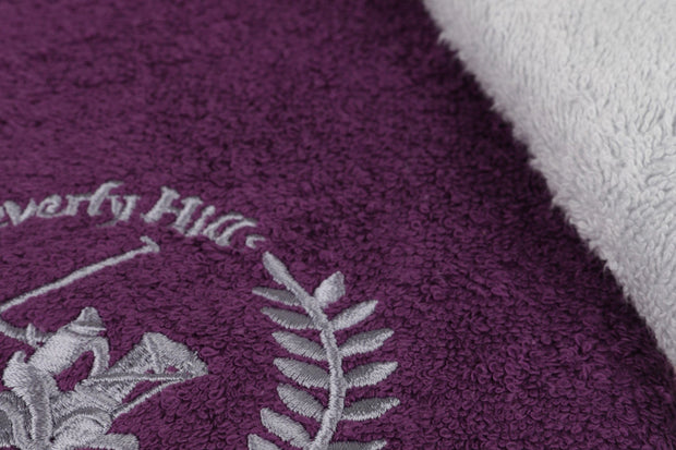Set di 2 asciugamani cotone Beverly Hills Polo Club 402 Violetto, 50 x 90 cm (3)