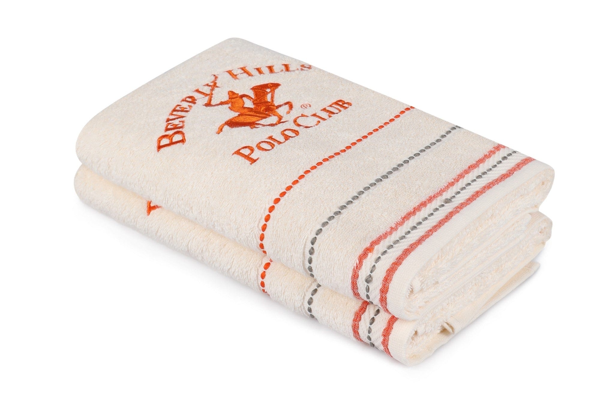 Set di 2 asciugamani cotone Beverly Hills Polo Club 403 Crema, 50 x 90 cm