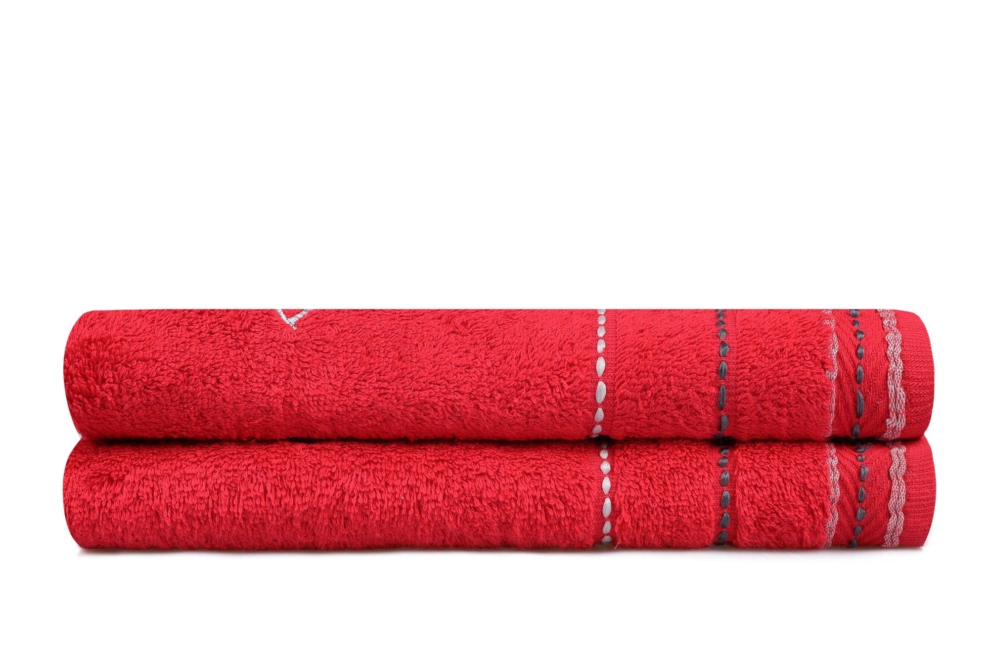 Set di 2 asciugamani cotone Beverly Hills Polo Club 403 Rosso, 50 x 90 cm (2)