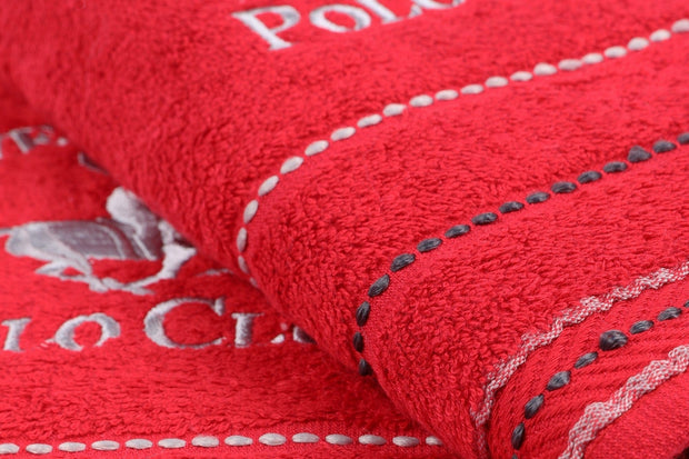 Set di 2 asciugamani cotone Beverly Hills Polo Club 403 Rosso, 50 x 90 cm (3)
