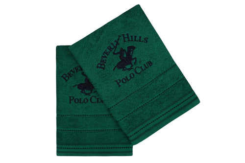 Set di 2 asciugamani cotone Beverly Hills Polo Club 403 Verde, 50 x 90 cm