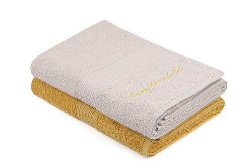 Set di 2 asciugamani cotone Beverly Hills Polo Club 404 Beige, 70 x 140 cm