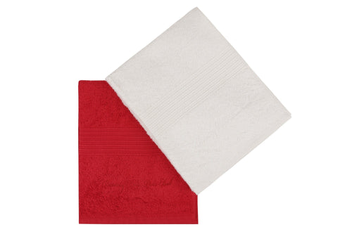 Set di 2 asciugamani cotone Beverly Hills Polo Club 404 Bianco, 50 x 90 cm (1)