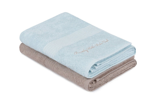 Set di 2 asciugamani cotone Beverly Hills Polo Club 404 Blu, 70 x 140 cm