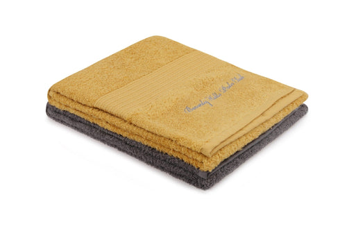Set di 2 asciugamani cotone Beverly Hills Polo Club 404 Grigio, 50 x 90 cm