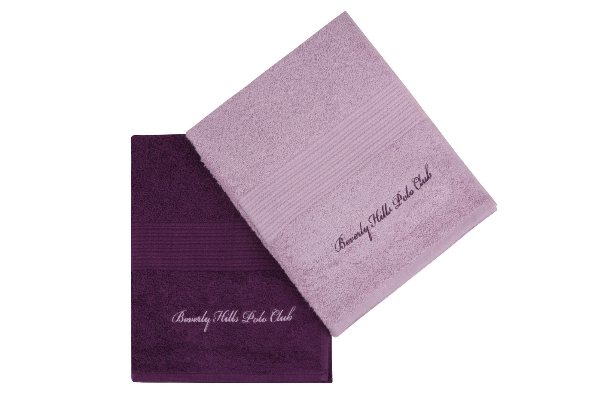 Set di 2 asciugamani cotone Beverly Hills Polo Club 404 Lilla, 50 x 90 cm (1)