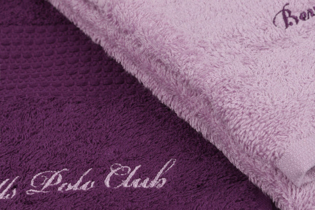 Set di 2 asciugamani cotone Beverly Hills Polo Club 404 Lilla, 50 x 90 cm (3)