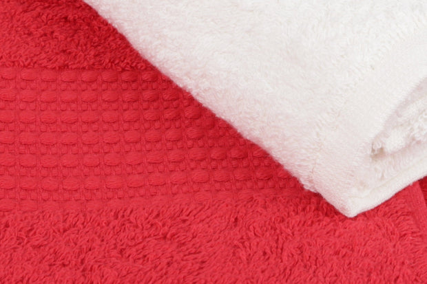 Set di 2 asciugamani cotone Beverly Hills Polo Club 404 Rosso, 70 x 140 cm (3)