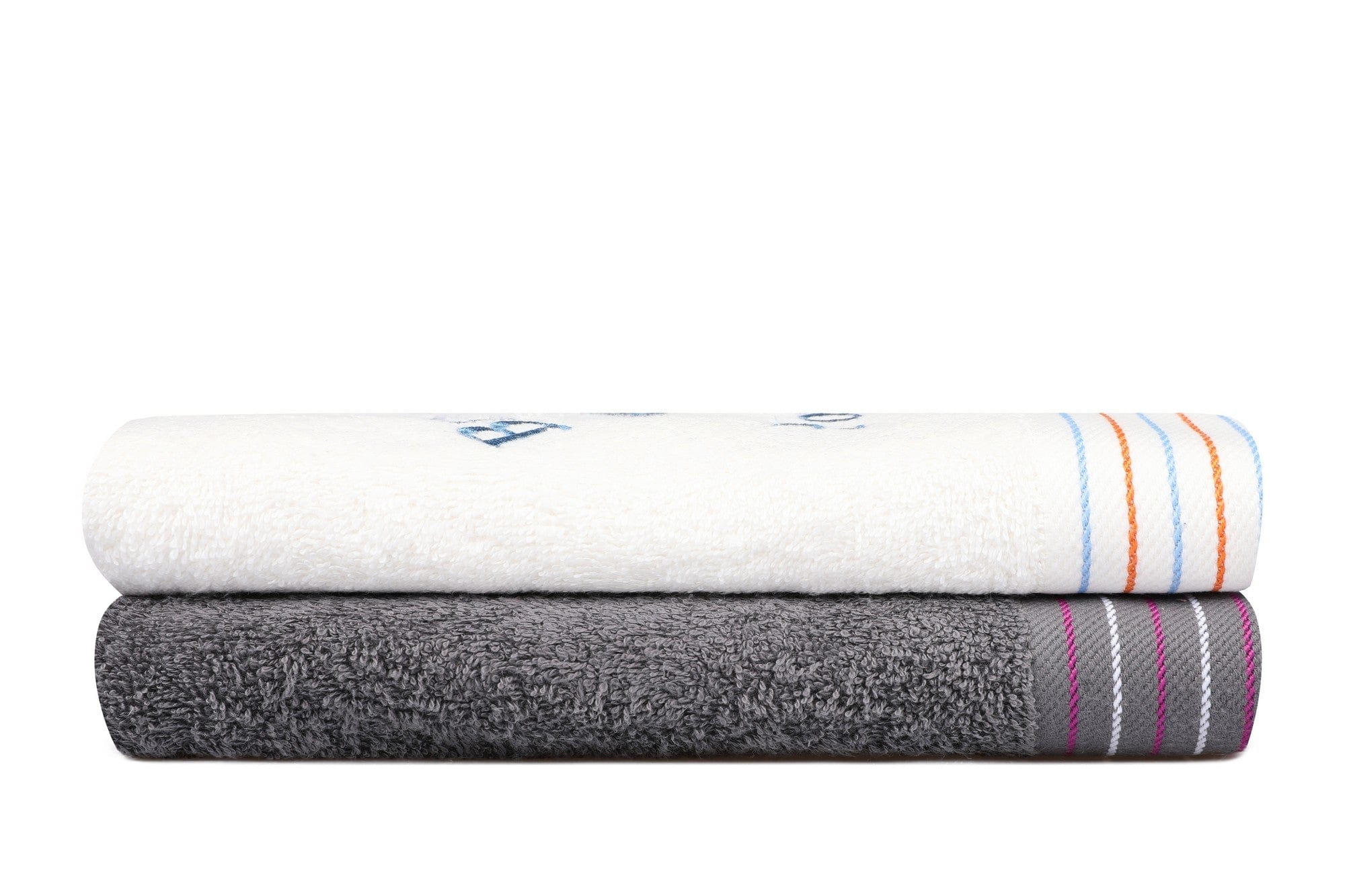 Set di 2 asciugamani cotone Beverly Hills Polo Club 405 Bianco, 50 x 90 cm (2)