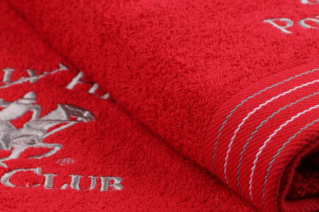 Set di 2 asciugamani cotone Beverly Hills Polo Club 405 Rosso, 70 x 140 cm (4)