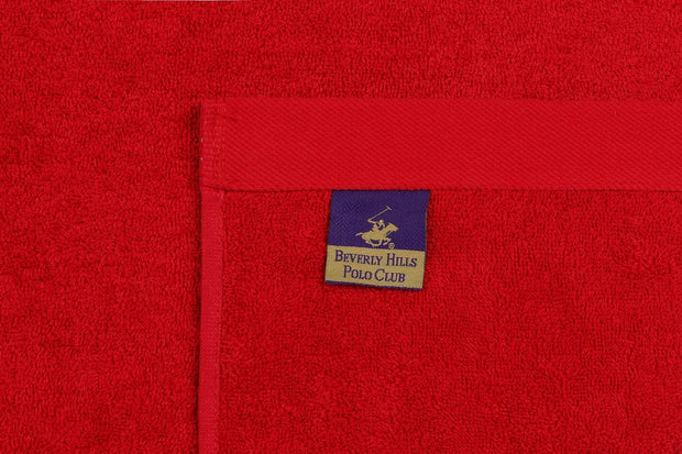 Set di 2 asciugamani cotone Beverly Hills Polo Club 405 Rosso, 70 x 140 cm (5)
