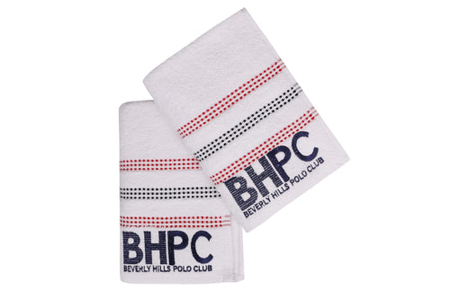 Set di 2 asciugamani cotone Beverly Hills Polo Club Botanik Bianco, 50 x 90 cm (1)