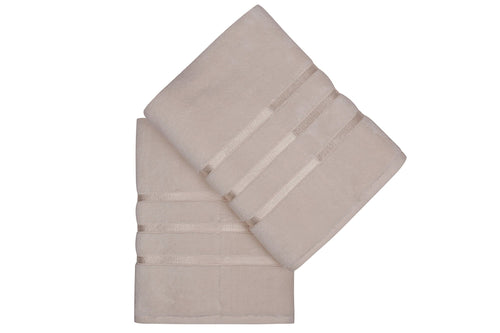 Set di 2 asciugamani micro-cotone Dolce Beige, 70 x 140 cm (1)