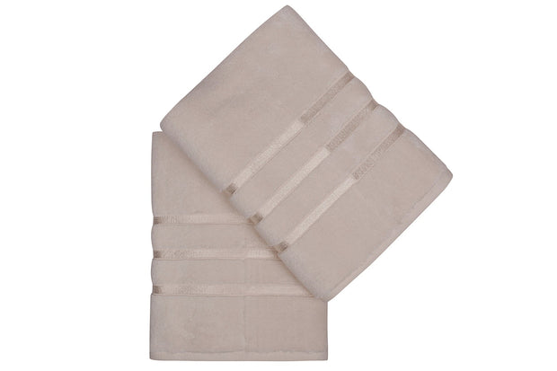Set di 2 asciugamani micro-cotone Dolce Beige, 70 x 140 cm (1)