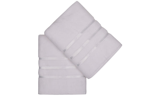 Set di 2 asciugamani micro-cotone Dolce Bianco, 70 x 140 cm (1)