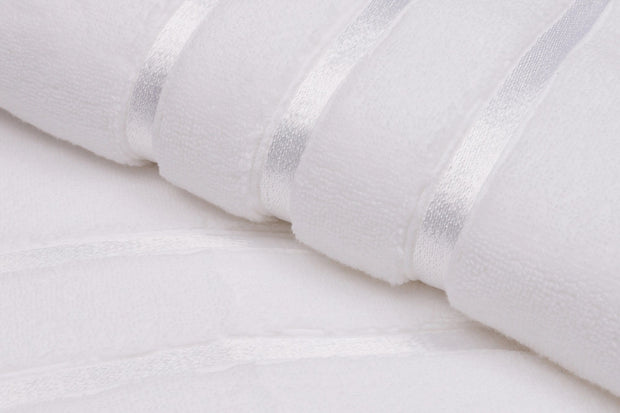 Set di 2 asciugamani micro-cotone Dolce Bianco, 70 x 140 cm (4)