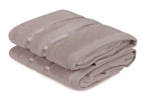 Set di 2 asciugamani micro-cotone Dolce Cappuccino, 50 x 90 cm