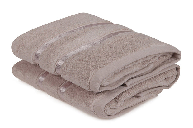 Set di 2 asciugamani micro-cotone Dolce Cappuccino, 50 x 90 cm