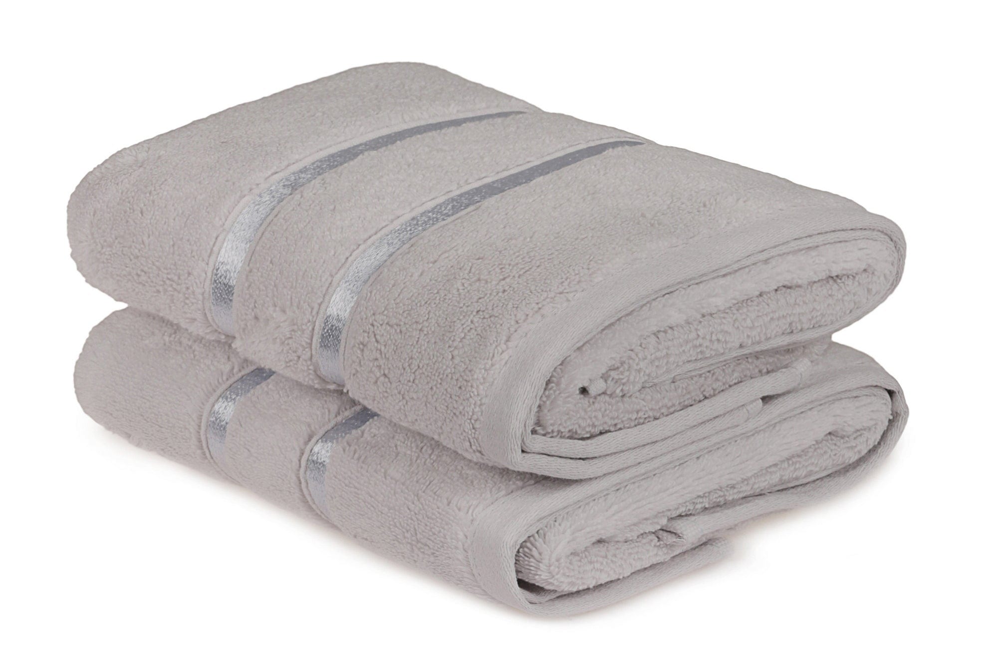 Set di 2 asciugamani micro-cotone Dolce Grigio, 50 x 90 cm