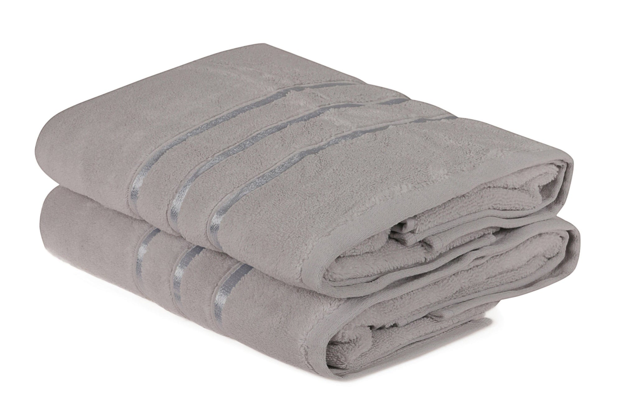 Set di 2 asciugamani micro-cotone Dolce Grigio, 70 x 140 cm