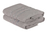Set di 2 asciugamani micro-cotone Dolce Grigio, 70 x 140 cm