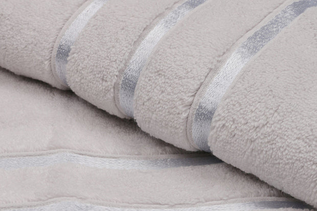 Set di 2 asciugamani micro-cotone Dolce Grigio, 70 x 140 cm (4)