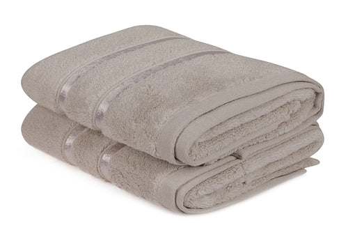 Set di 2 asciugamani micro-cotone Dolce Marrone, 50 x 90 cm