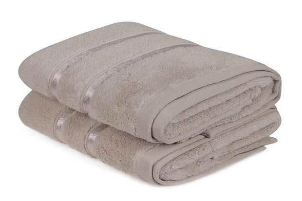 Set di 2 asciugamani micro-cotone Dolce Marrone, 50 x 90 cm