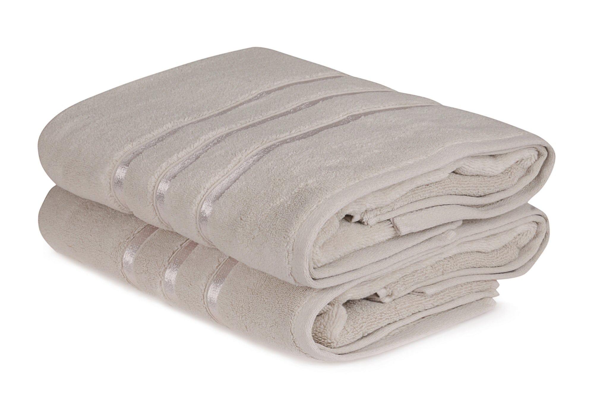 Set di 2 asciugamani micro-cotone Dolce Marrone, 70 x 140 cm