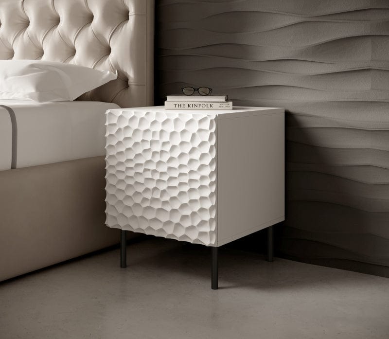 Halmar Set di 2 comodini con 1 anta Hole Bianco