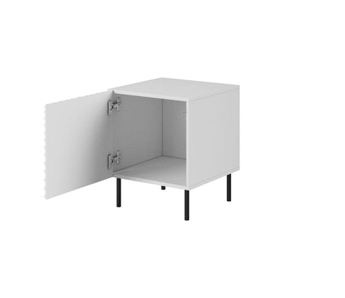 Halmar Set di 2 comodini con 1 anta Hole Bianco