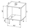 Halmar Set di 2 comodini con 1 anta Hole Bianco