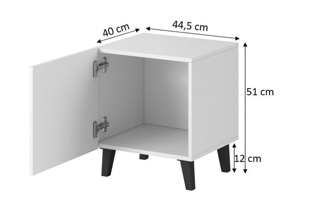 Halmar Set di 2 comodini con 1 anta Pafos Bianco