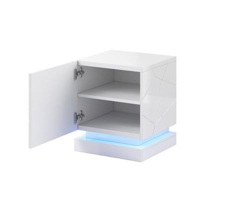 Halmar Set di 2 comodini con 1 anta Qiu Bianco