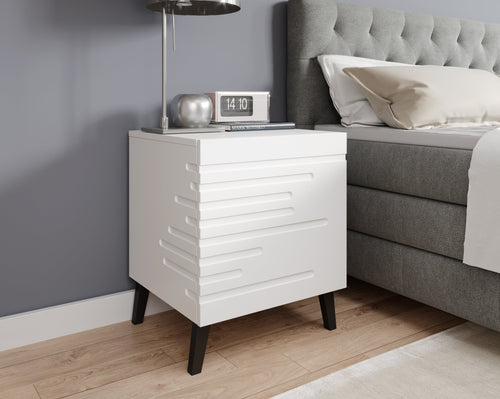 Halmar Set di 2 comodini con 1 cassetto Nova Bianco
