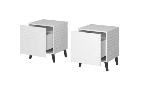 Halmar Set di 2 comodini con 1 cassetto Nova Bianco