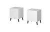 Halmar Set di 2 comodini con 1 cassetto Nova Bianco