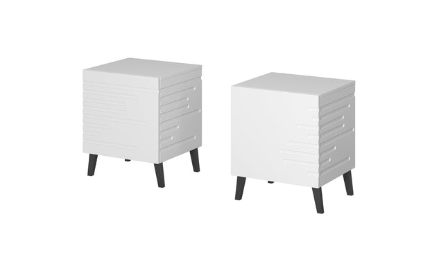 Halmar Set di 2 comodini con 1 cassetto Nova Bianco