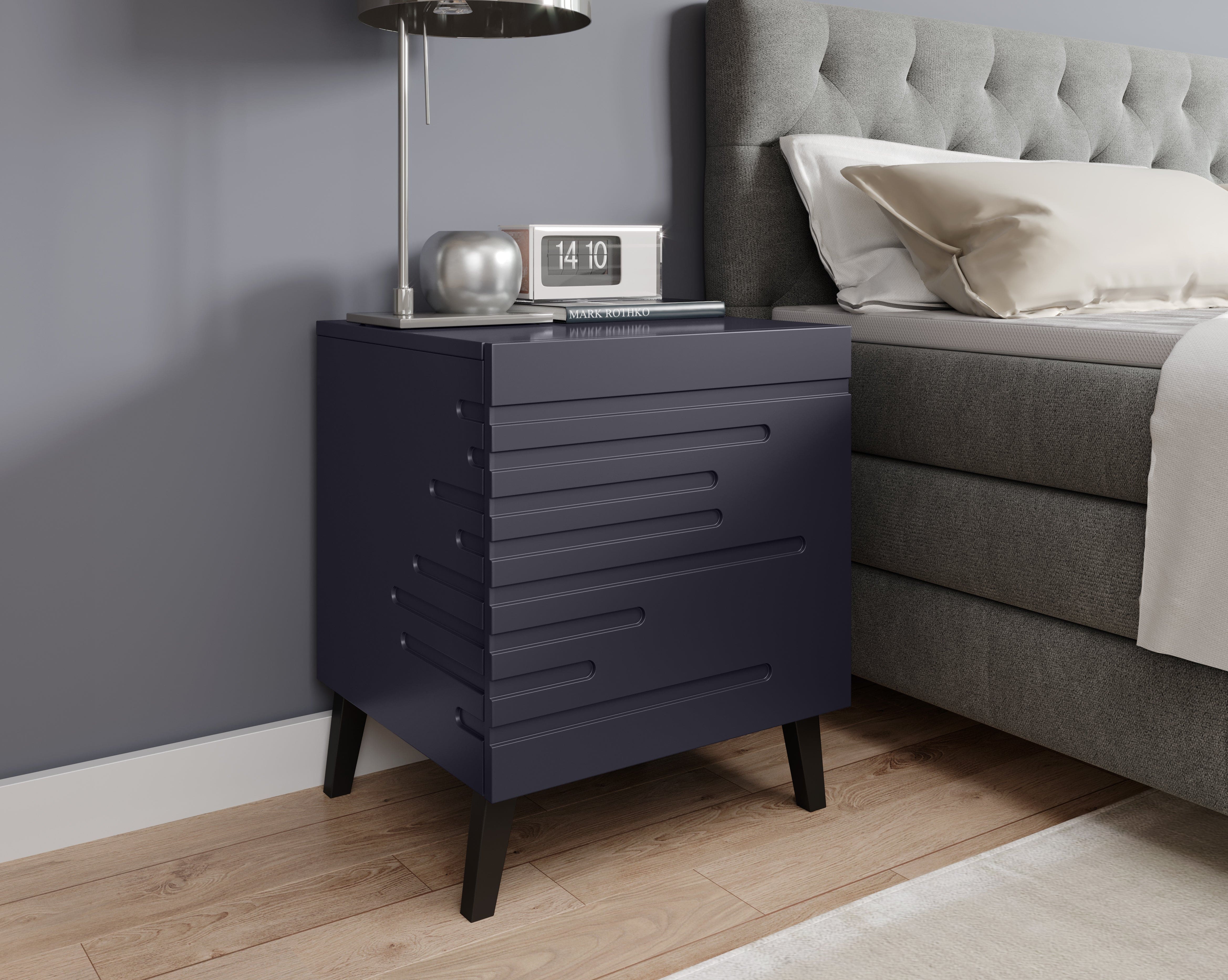 Halmar Set di 2 comodini con 1 cassetto Nova Blu