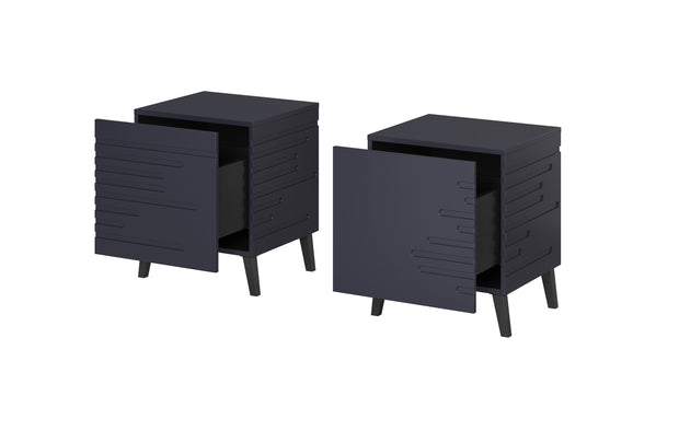 Halmar Set di 2 comodini con 1 cassetto Nova Blu