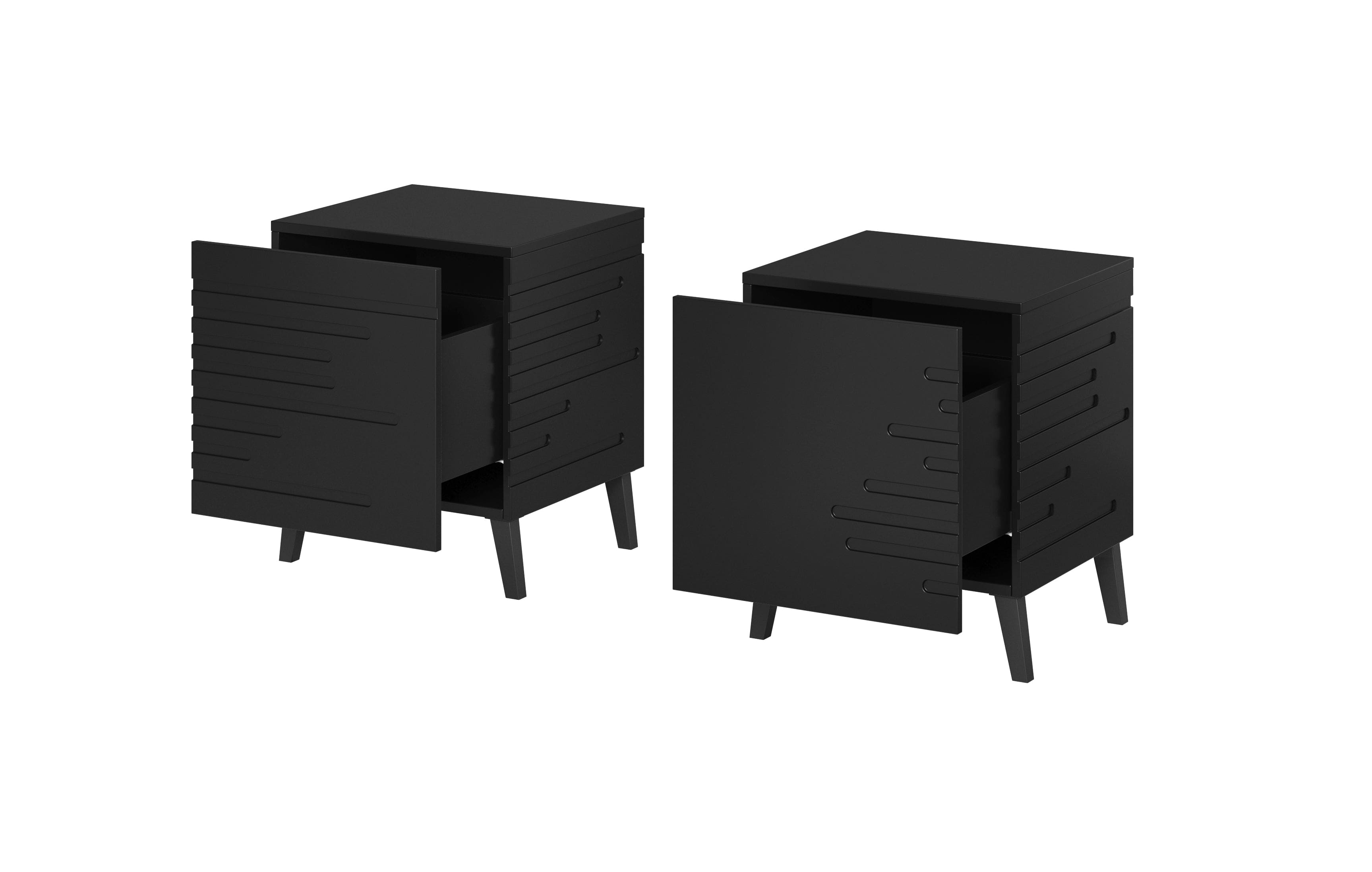 Halmar Set di 2 comodini con 1 cassetto Nova Nero