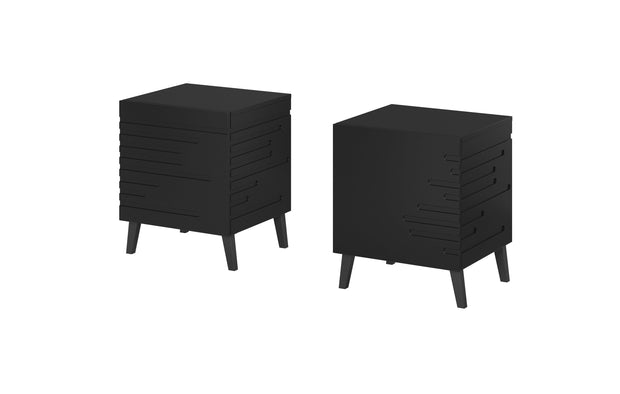 Halmar Set di 2 comodini con 1 cassetto Nova Nero