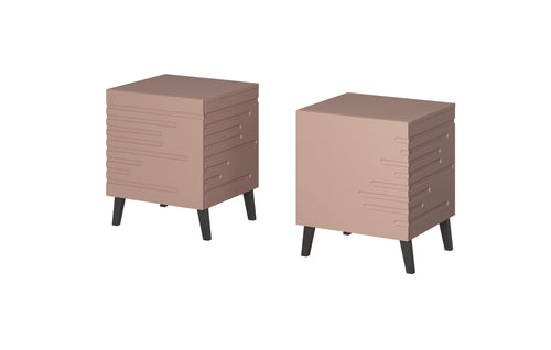 Halmar Set di 2 comodini con 1 cassetto Nova Rosa