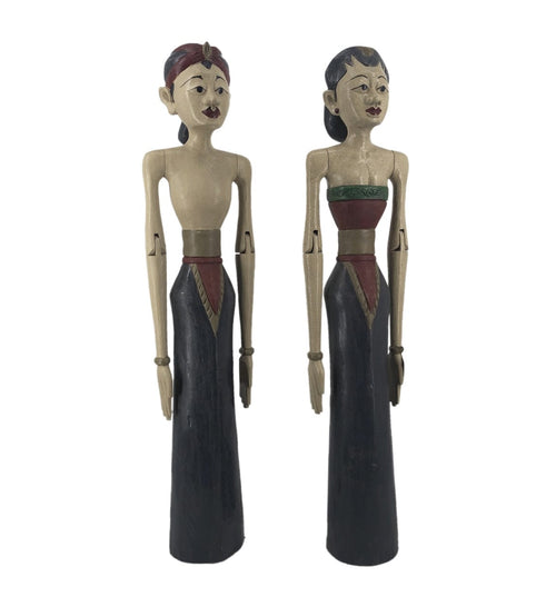 Set di 2 decorazioni indonesian Couple Multicolore