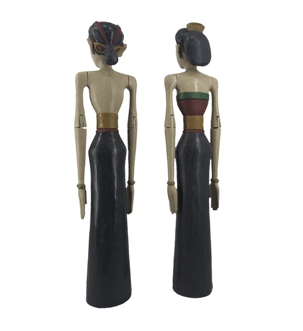 Set di 2 decorazioni indonesian Couple Multicolore (1)