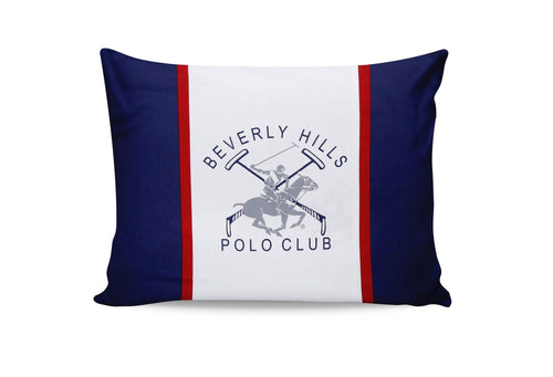 Set di 2 federe per cuscini in cotone Beverly Hills Polo Club BHPC 001 Blu, 50 x 70 cm