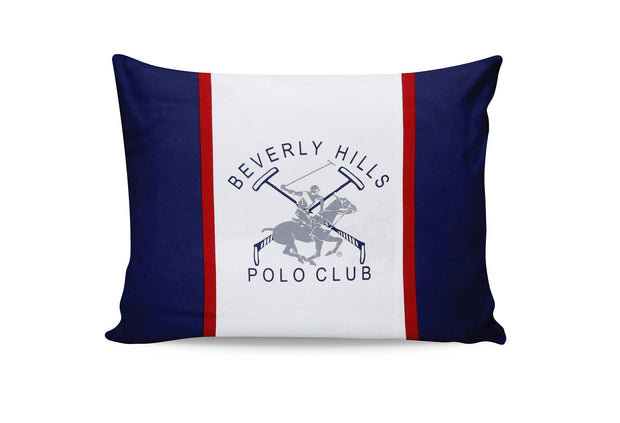 Set di 2 federe per cuscini in cotone Beverly Hills Polo Club BHPC 001 Blu, 50 x 70 cm