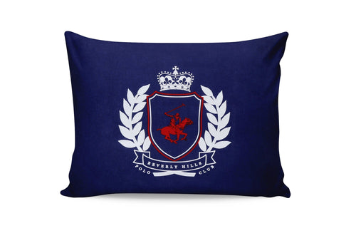 Set di 2 federe per cuscini in cotone Beverly Hills Polo Club BHPC 002 Blu, 50 x 70 cm