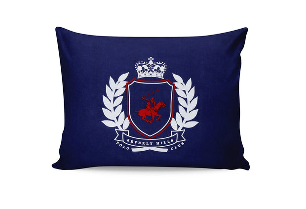 Set di 2 federe per cuscini in cotone Beverly Hills Polo Club BHPC 002 Blu, 50 x 70 cm