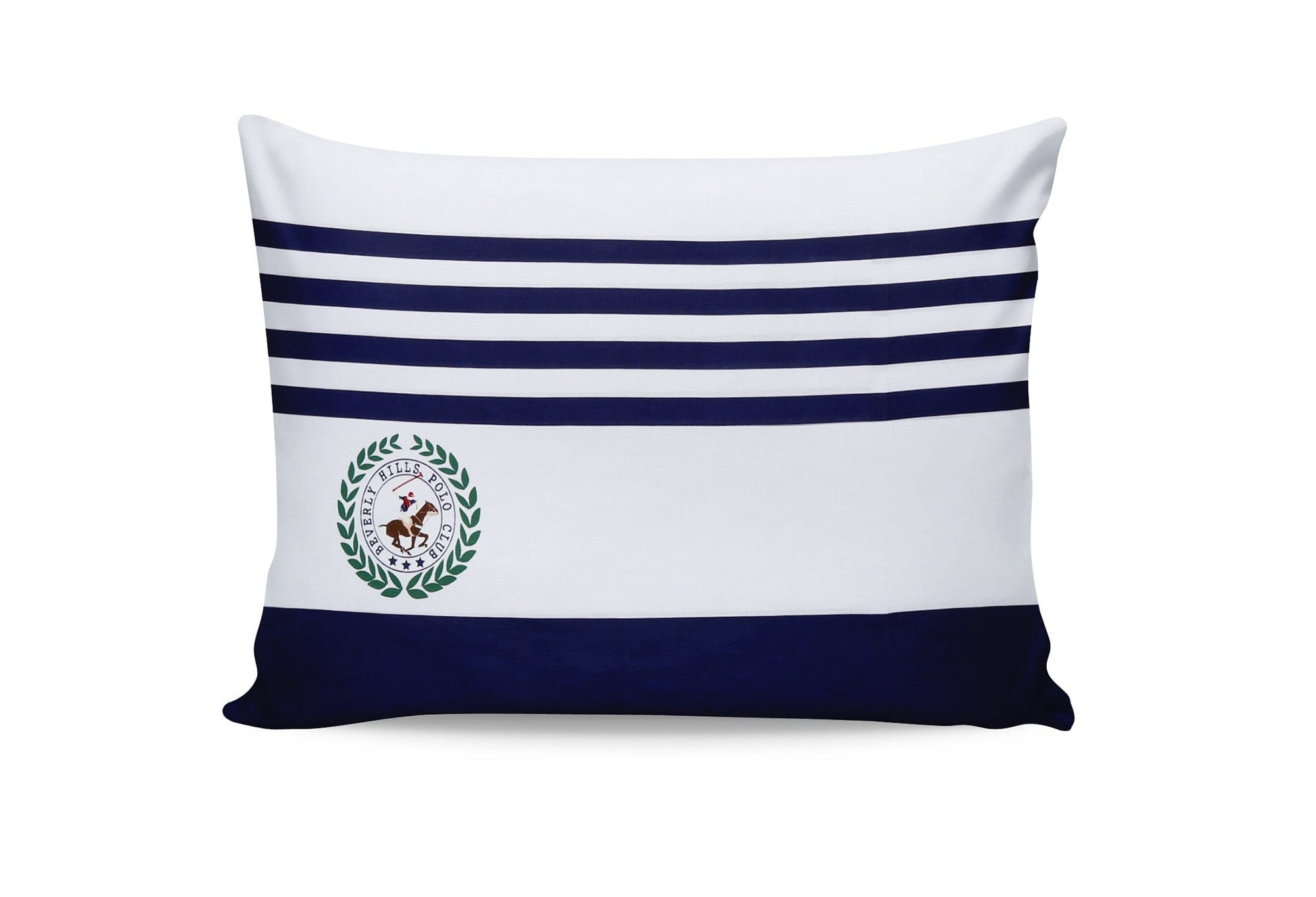 Set di 2 federe per cuscini in cotone Beverly Hills Polo Club BHPC 003 Bianco, 50 x 70 cm